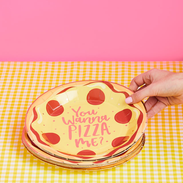 You Wanna Pizza Me Paper Plates - Set of 10