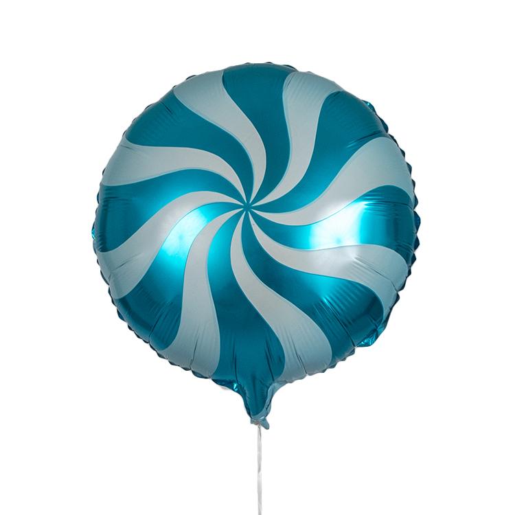 Round Blue and White Foil Balloon - Set of 2