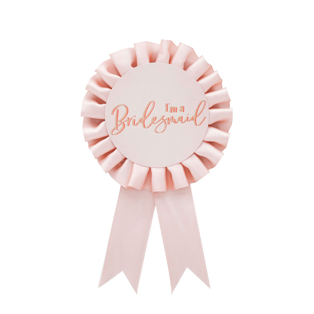 Blush Pink Bridesmaid Badge - Set of 1