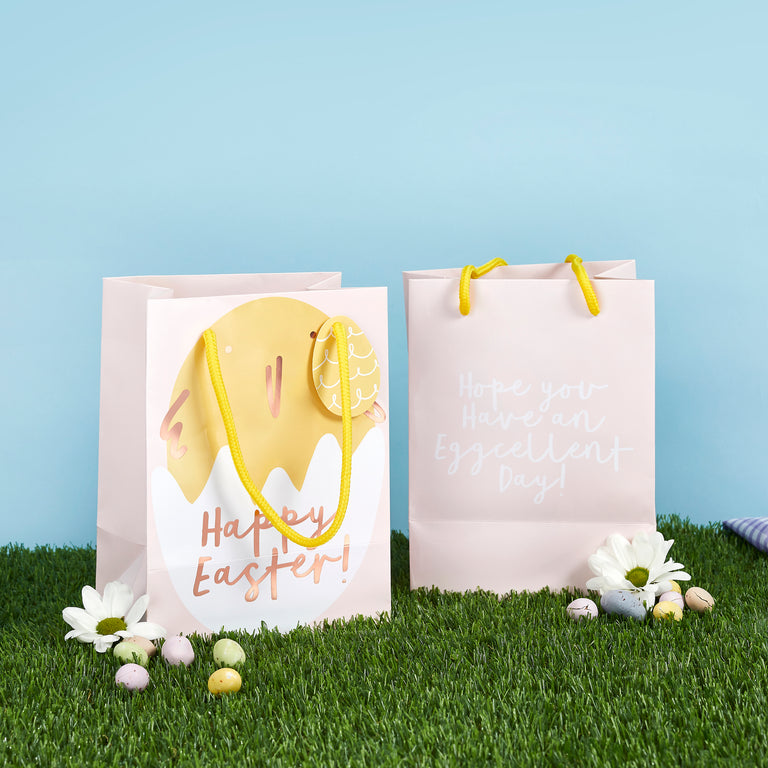 Chick Themed Easter Bags - Set of 5