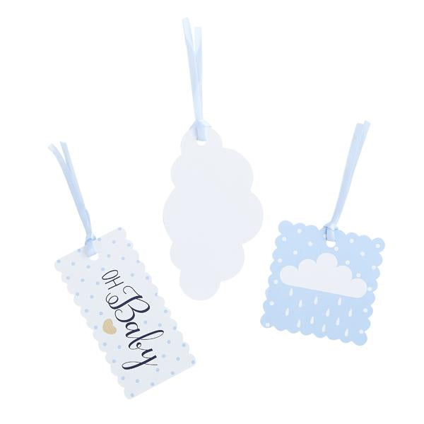 Blue Paper Gift Tags - Assorted Set of 3