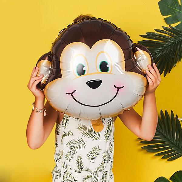 Jungle Monkey Themed Foil Balloon - Set of 1