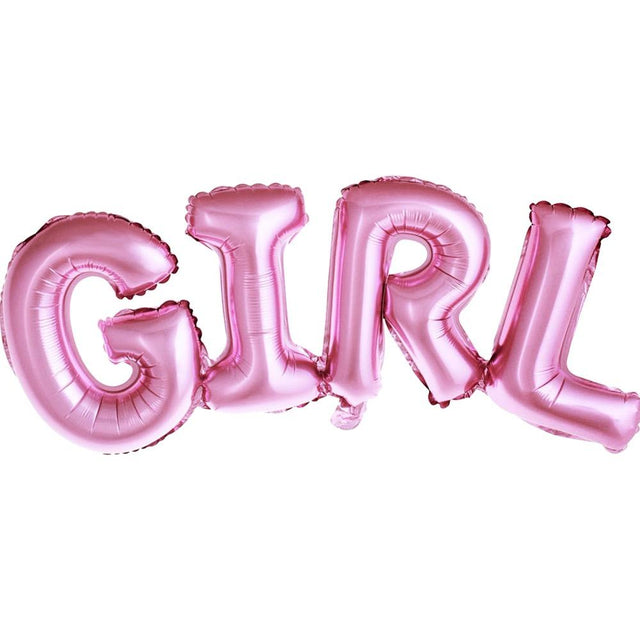 Pink Girl Foil Balloon - Set of 1