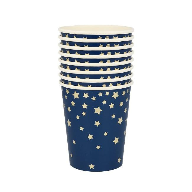 Royal Blue Star Cups - Set of 8