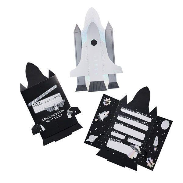 Space Adventure Party Invites - Set of 10
