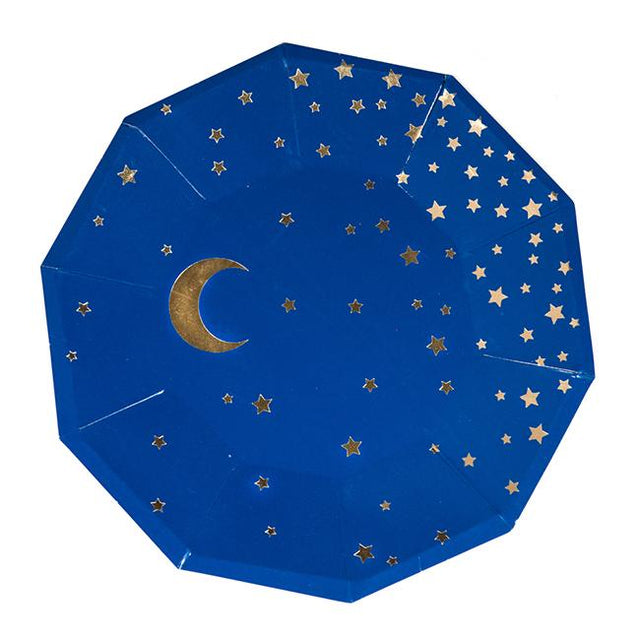 Star and Moon Standard Paper Plate - Set of 8
