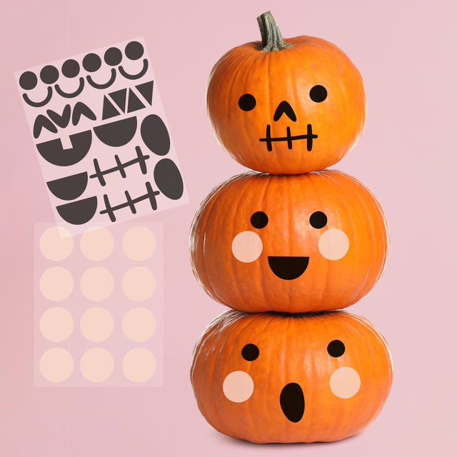 Pumpkin Face Stickers 2pk