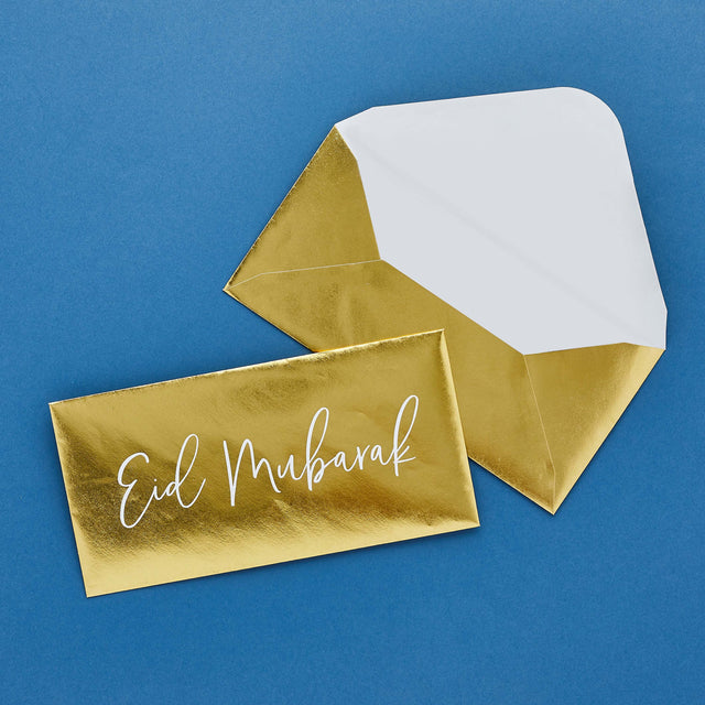 Gold Eid Money Envelopes - Set of 5