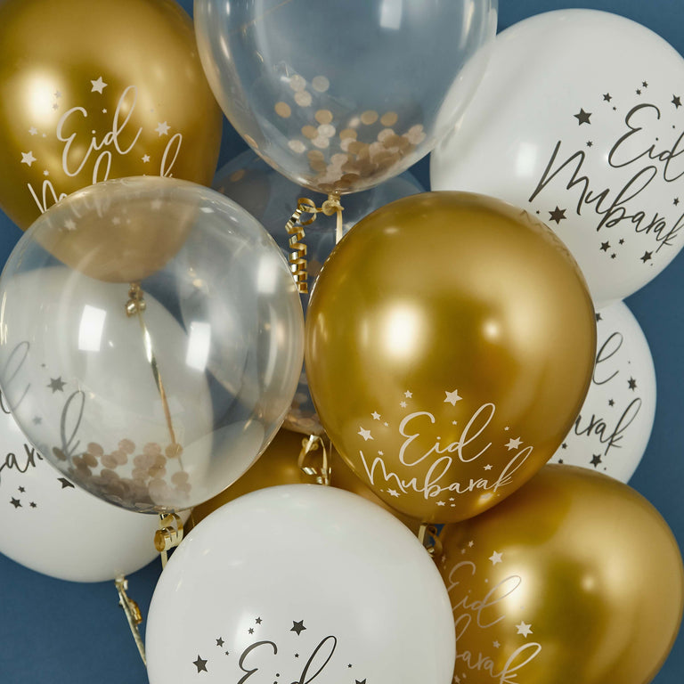 Eid Mubarak Balloon Bundle - Set of 12