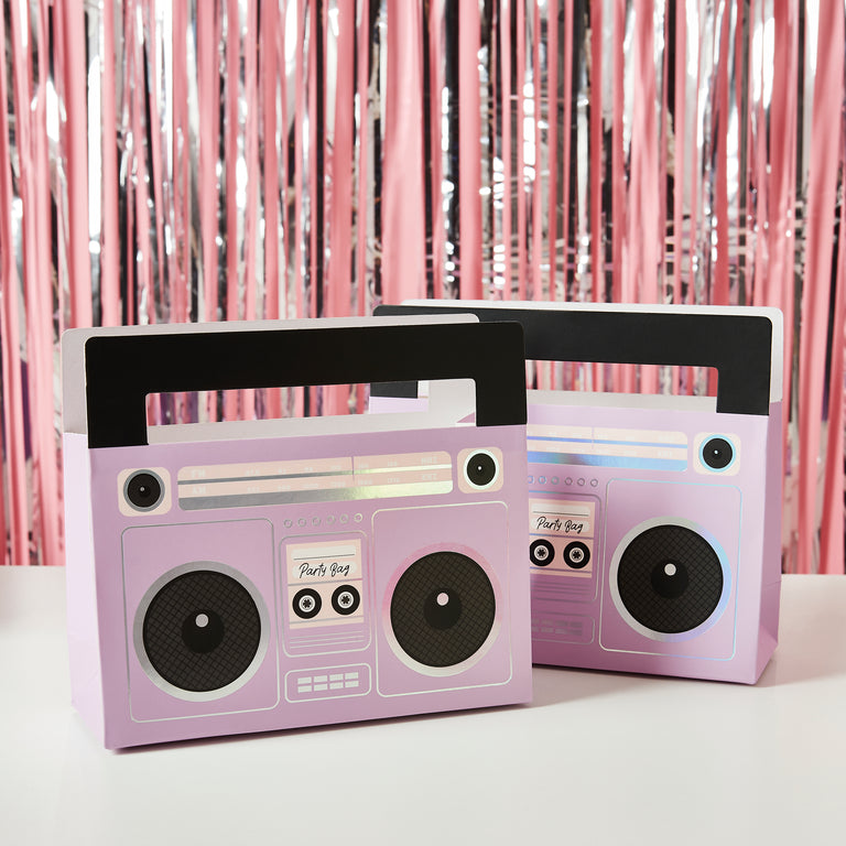 Boombox Card Party Bags - Set of 5