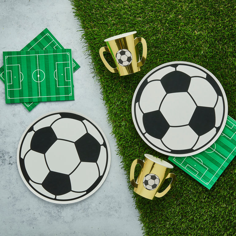 Football Paper Plates - Set of 8