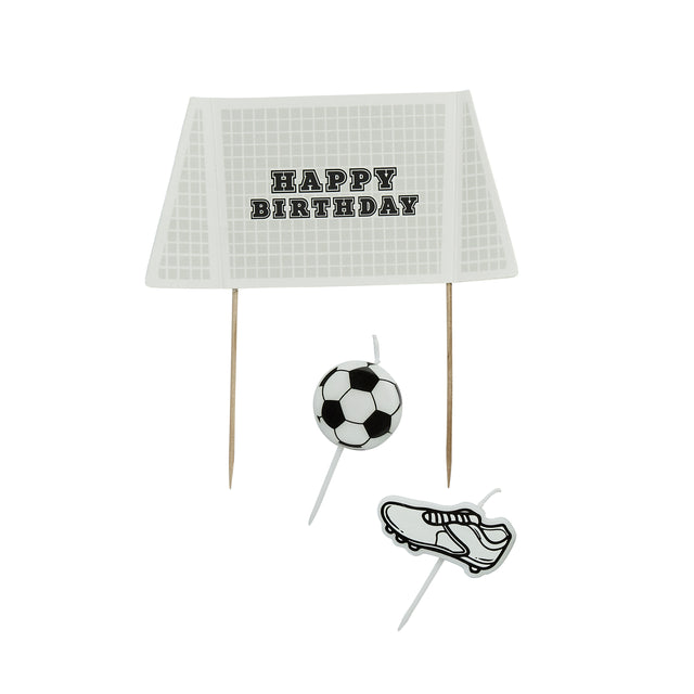 Goal Candle and Cake Topper Set