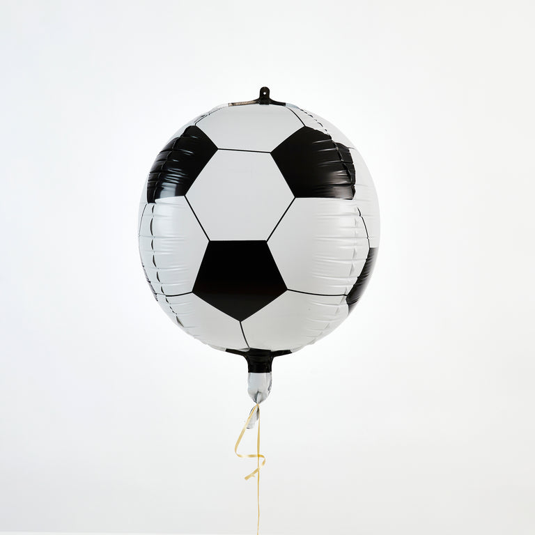 Black and White Football Foil Balloon