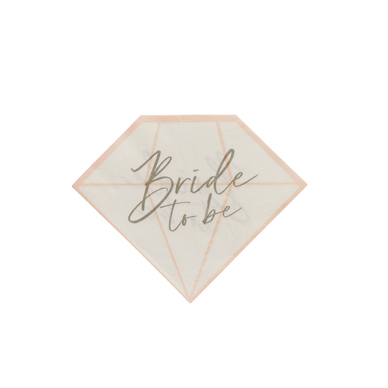 Diamond Bride To Be Paper Napkins - Set of 16