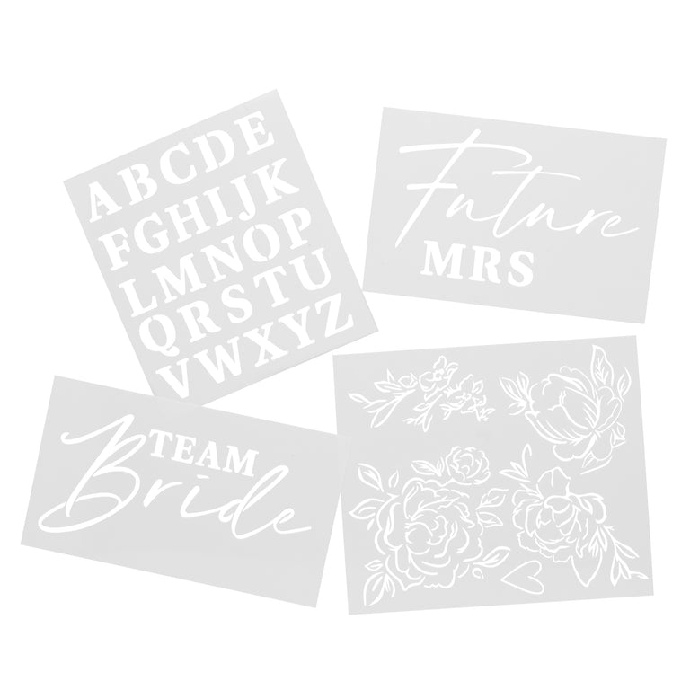 Bride To be A3 Stencil Set - Set of 4