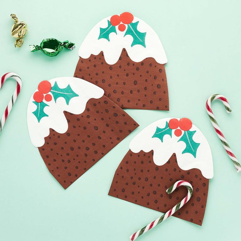 Christmas Pudding Paper Napkins