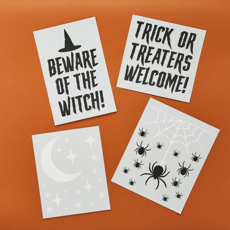Trick or Treat Window Clings - Set of 4