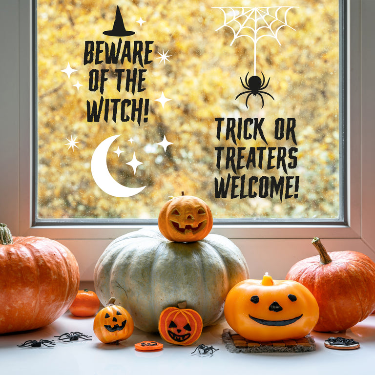 Trick or Treat Window Clings - Set of 4