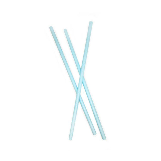 Light Blue Paper Straws - Set of 25