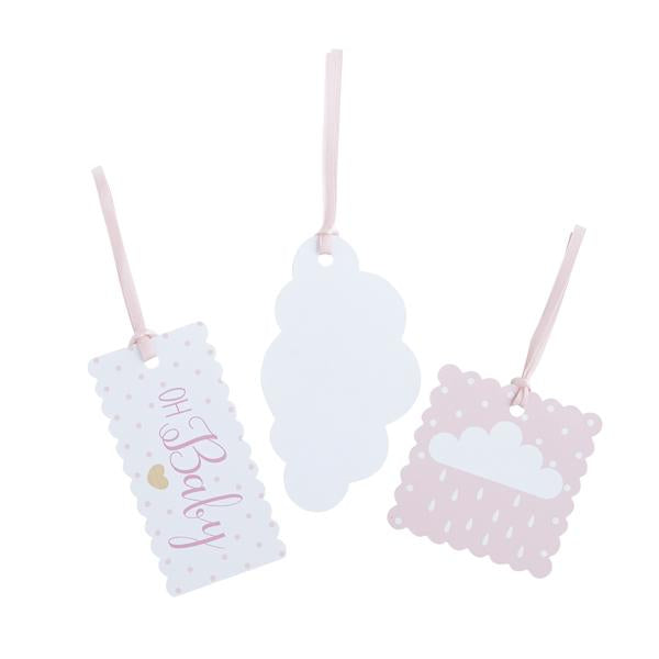 Pink Paper Gift Tags - Assorted Set of 3