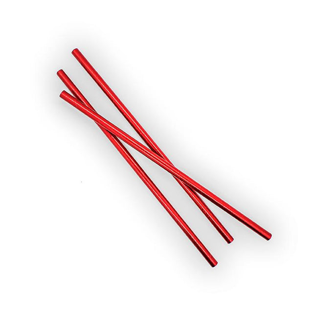 Red Foil Straws - Set of 25