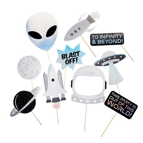 Space Party Photo Props - Set of 10