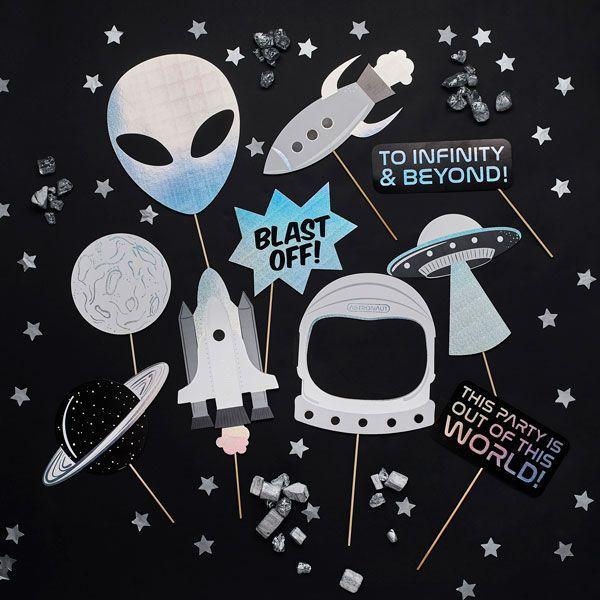 Space Party Photo Props - Set of 10